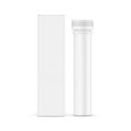 Plastic tube for effervescent tablets with paper box